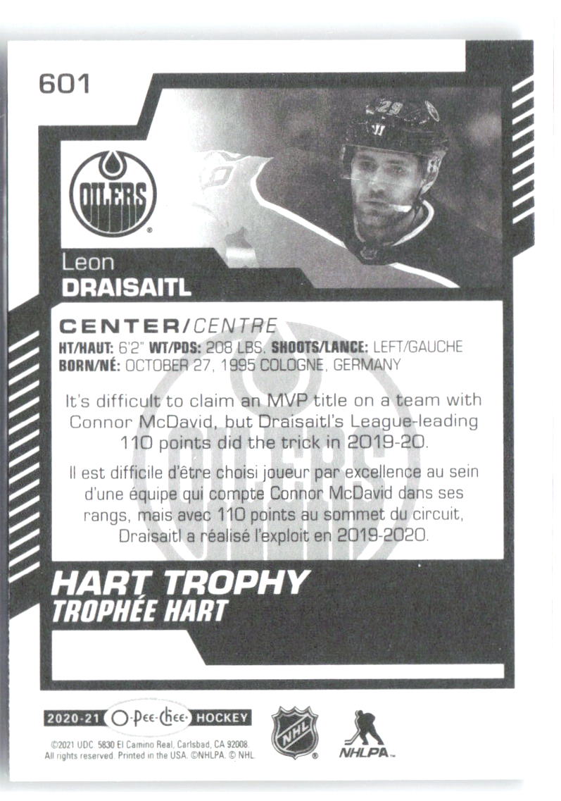 Leon Draisaitl Upper Deck 2020-21 O-Pee-Chee Update 601 2020-21 Edmonton Oilers