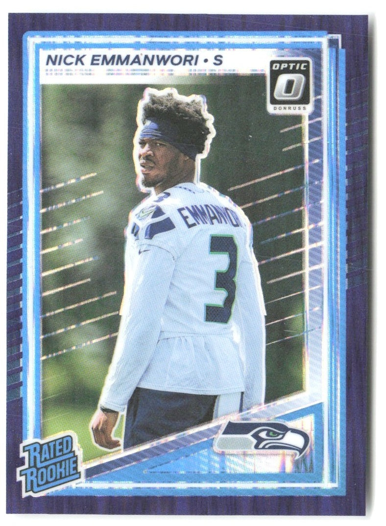 Nick Emmanwori Donruss Optic - Purple Shock 277 2025 Seattle Seahawks