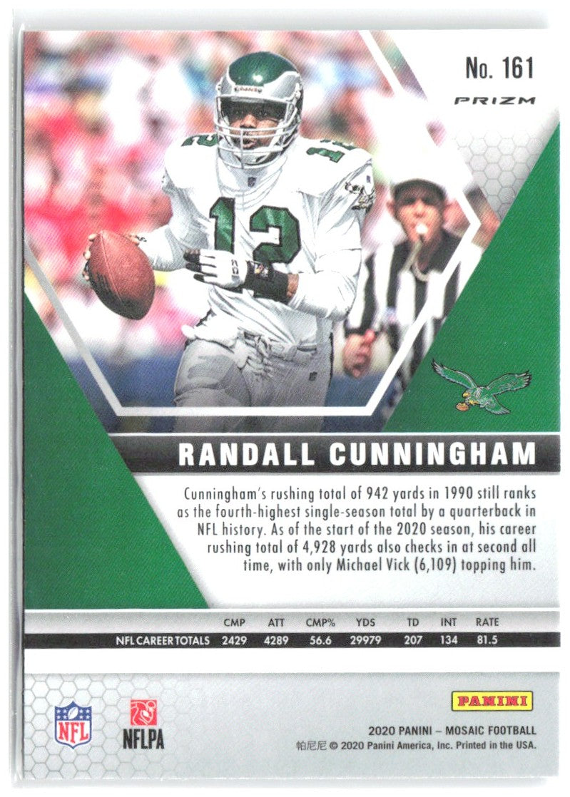 Randall Cunningham Panini Mosaic - Prizm Silver 161 2020 Philadelphia Eagles