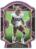 Chase Young Panini Select Purple Prizm Die Cut 64 2020 Washington Football Team