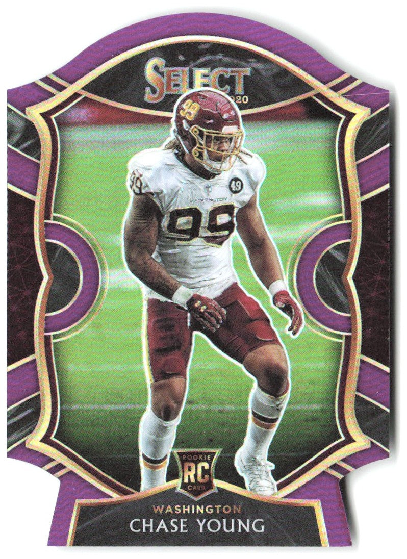 Chase Young Panini Select Purple Prizm Die Cut 64 2020 Washington Football Team