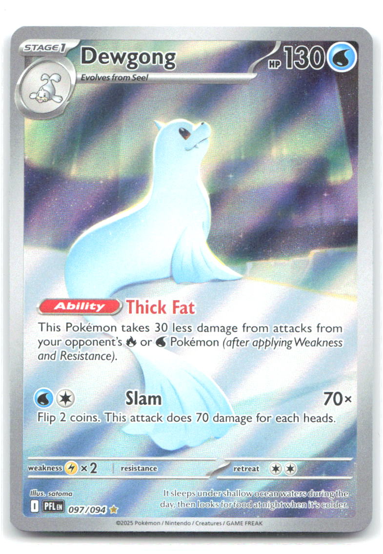 Dewgong Holo Illustration Rare ME02: Phantasmal Flames 097/094 NM Taira Akitsu