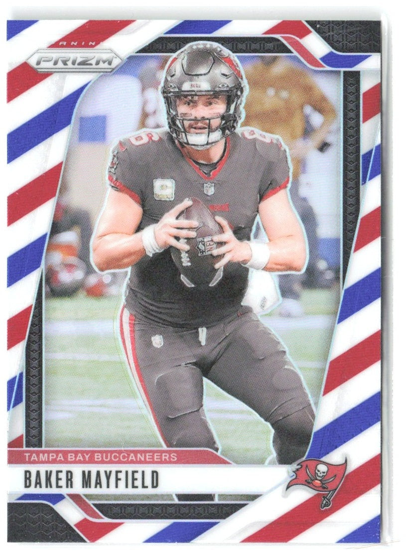 Baker Mayfield Panini Prizm - Red White and Blue 268 2024 Tampa Bay Buccaneers