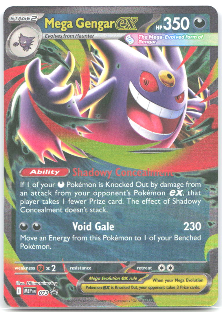 Mega Gengar ex Holo Promo ME: Mega Evolution Promo 073 NM Ultimateinudog
