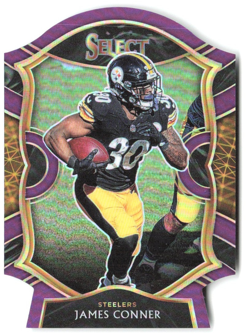 James Conner Panini Select - Purple Prizm Die Cut 39 2020 Pittsburgh Steelers