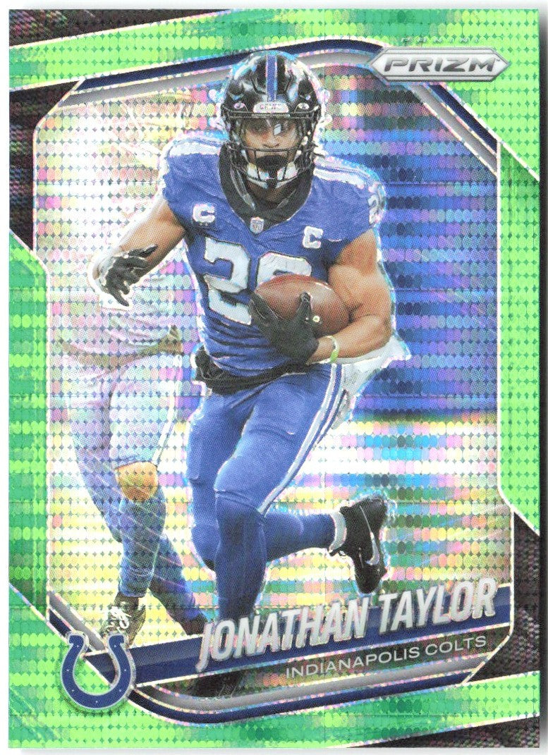 Jonathan Taylor Panini Prizm - Neon Green Pulsar 108 2025 Indianapolis Colts