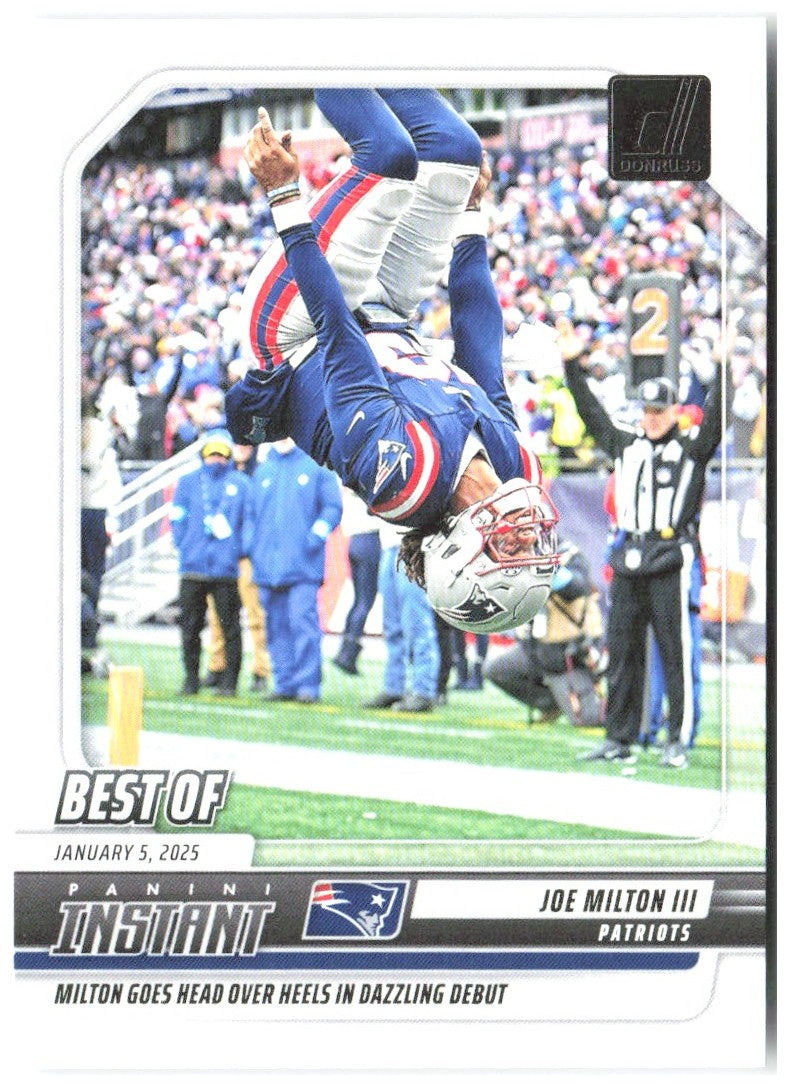 Joe Milton III Donruss - Best of Instant INS-JMN 2025 New England Patriots