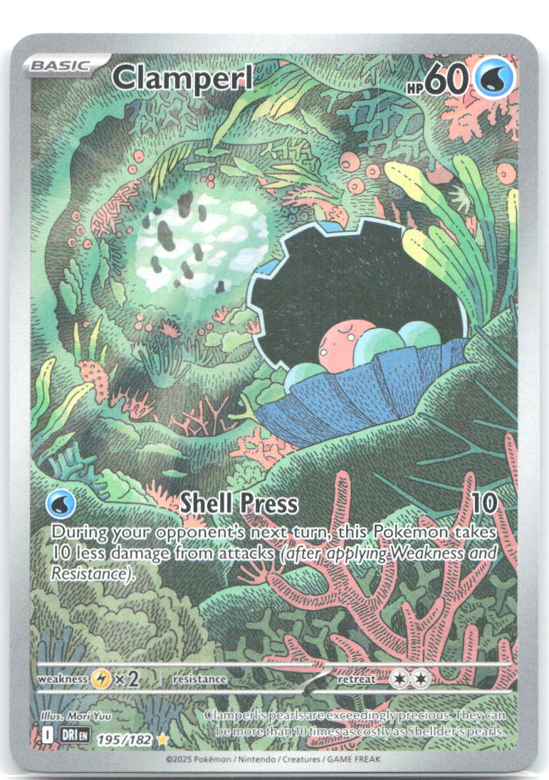 Clamperl Holo Illustration Rare SV10: Destined Rivals 195/182 NM Mori Yuu