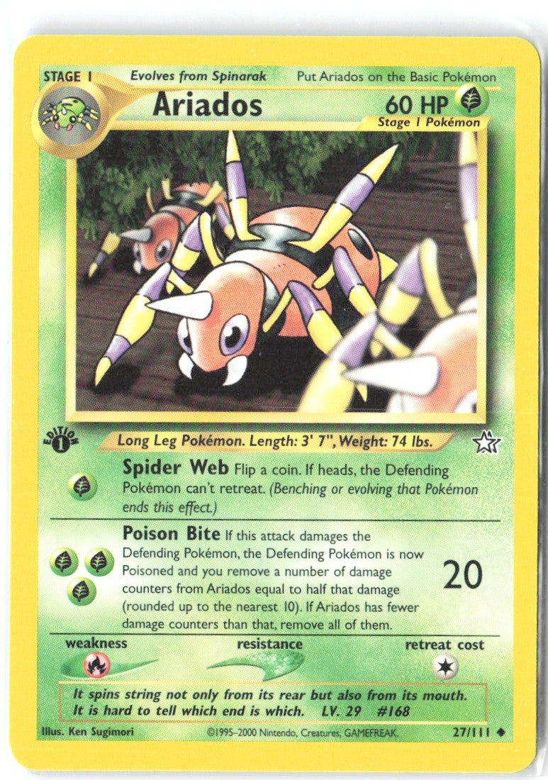 Ariados 1st Edition Uncommon Neo Genesis 027/111 NM Ken Sugimori