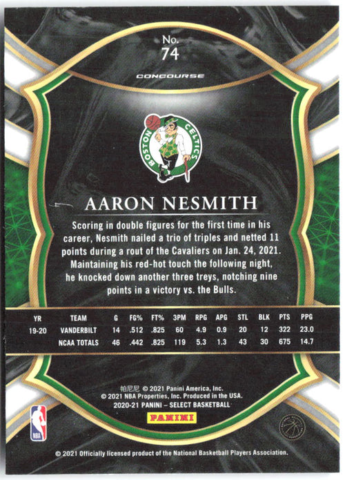 Aaron Nesmith Panini Select - Blue 74 2020-21 Boston Celtics