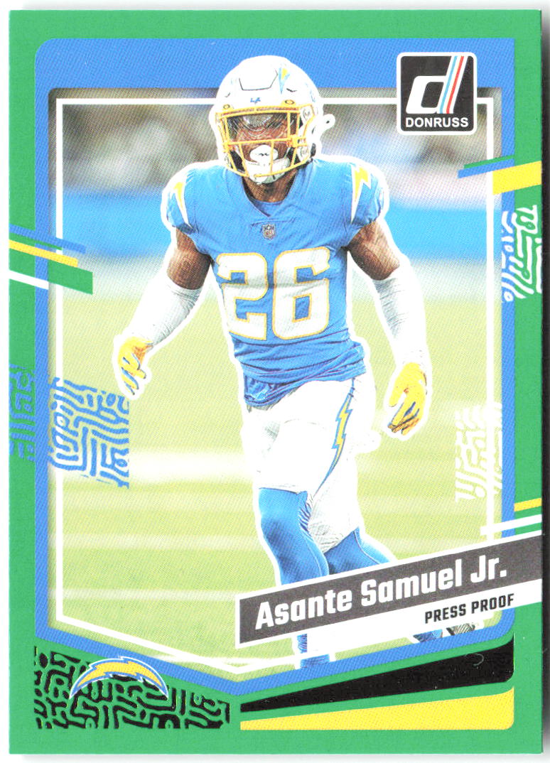 Asante Samuel Jr. Donruss - Press Proof Green 152 2023 Los Angeles Chargers