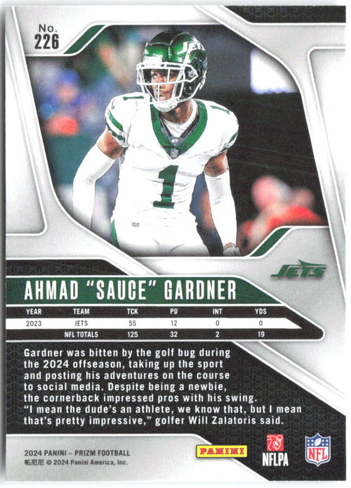 Ahmad "Sauce" Gardner Panini Prizm 226 2024 New York Jets