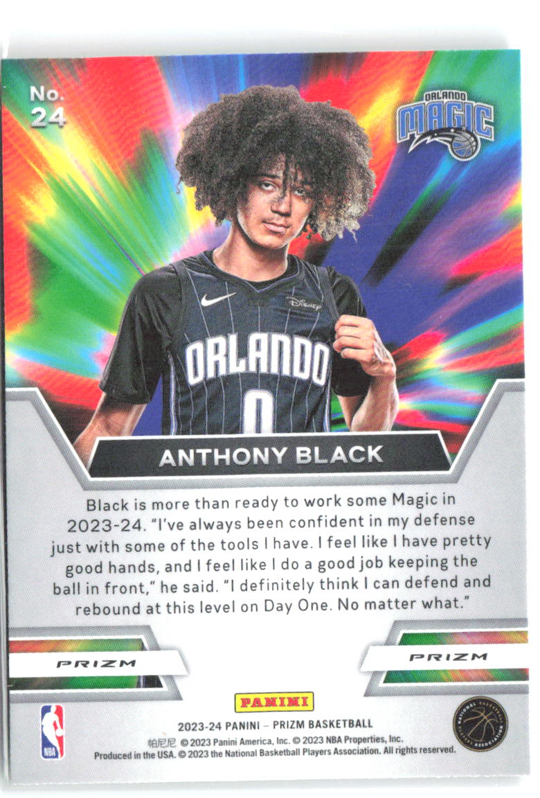 Anthony Black Panini Prizm Instant Impact Prizms Green 24 2023-24 Orlando Magic