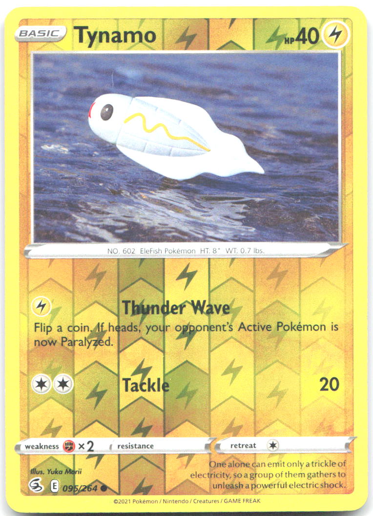 Tynamo Reverse Holo Common SWSH08 Fusion Strike 095/264 NM Yuka morii