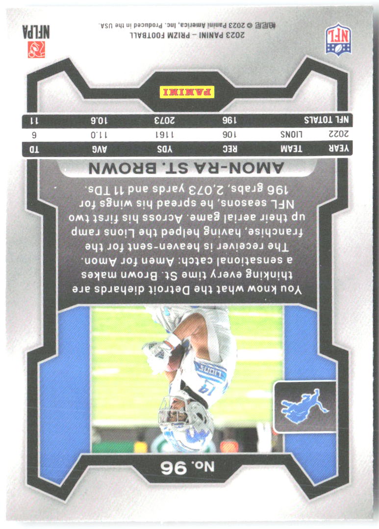 Amon-Ra St. Brown Panini Prizm 96 2023 Detroit Lions