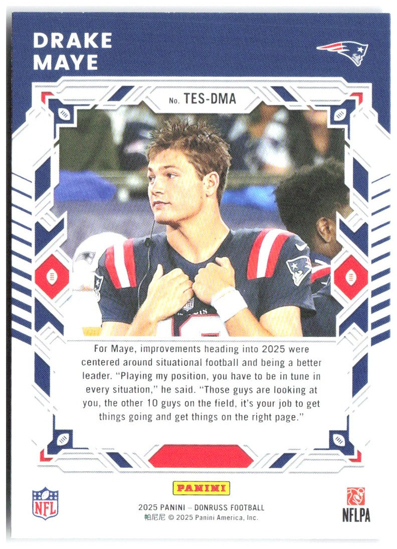 Drake Maye Donruss - The Elite Series TES-DMA 2025 New England Patriots