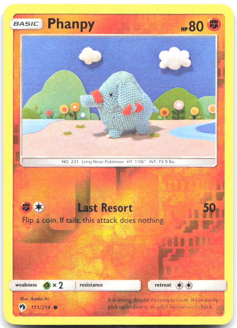 Phanpy Reverse Holo Common SM Lost Thunder 111/214 NM Asako Ito