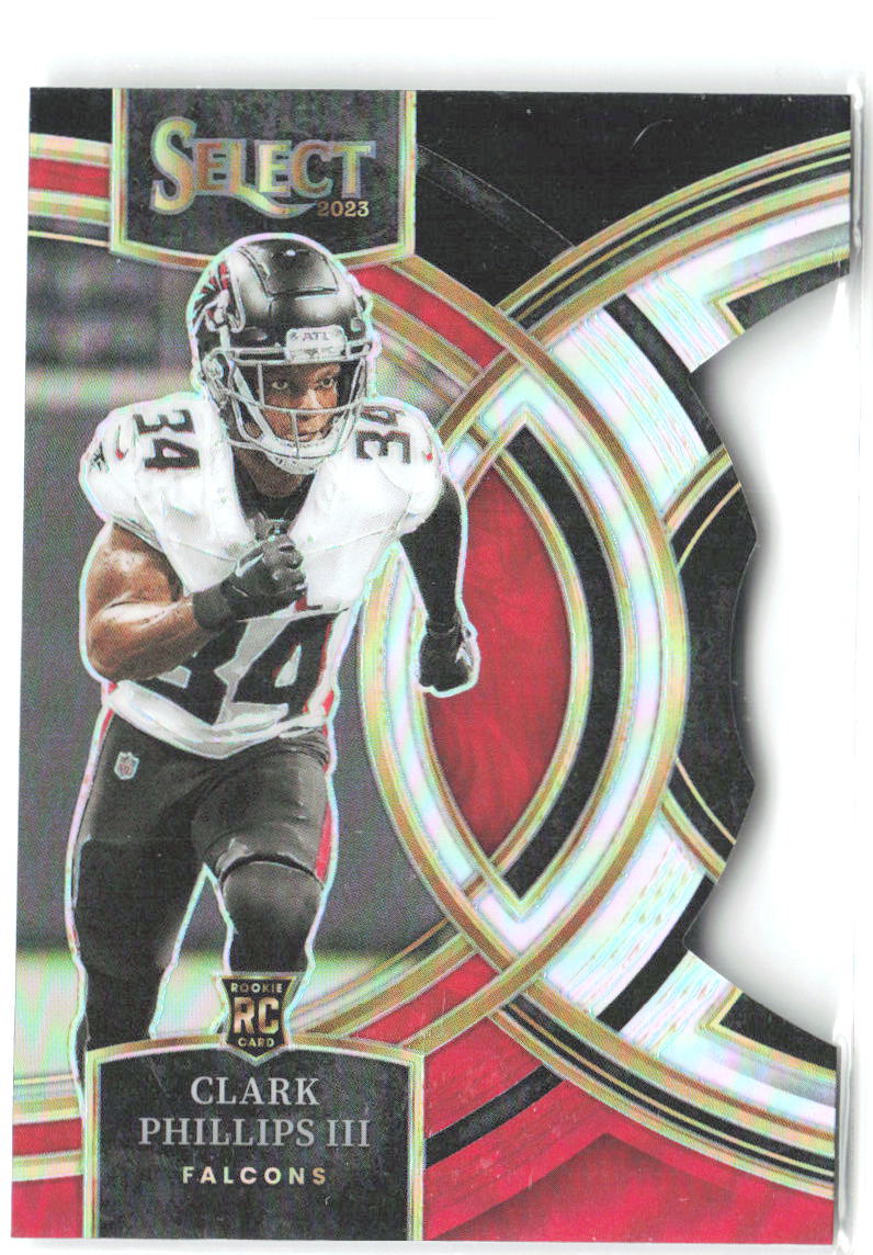 Clark Phillips III Select Black and Red Prizms Die Cuts 109 2023 Atlanta Falcons