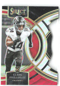 Clark Phillips III Select Black and Red Prizms Die Cuts 109 2023 Atlanta Falcons