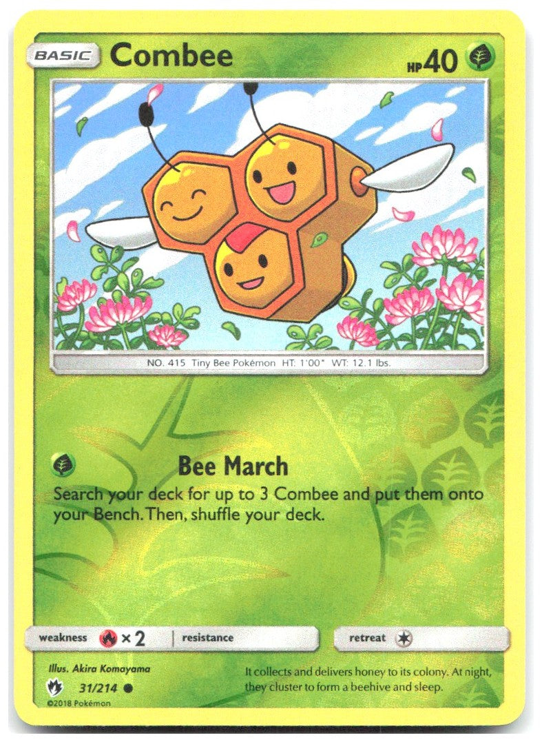 Combee Reverse Holo Common SM Lost Thunder 31/214 NM Akira Komayama