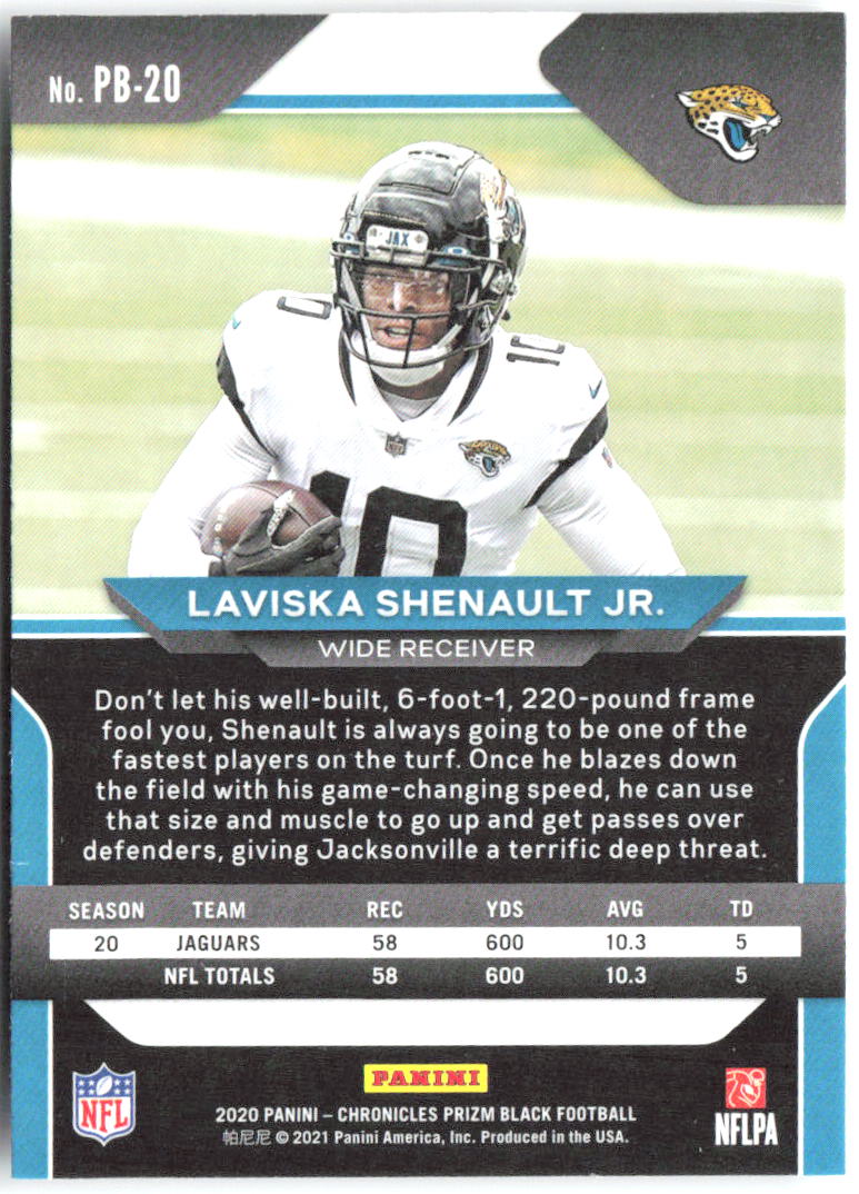Laviska Shenault Jr. Chronicles - Prizm Black PB-20 2020 Jacksonville Jaguars