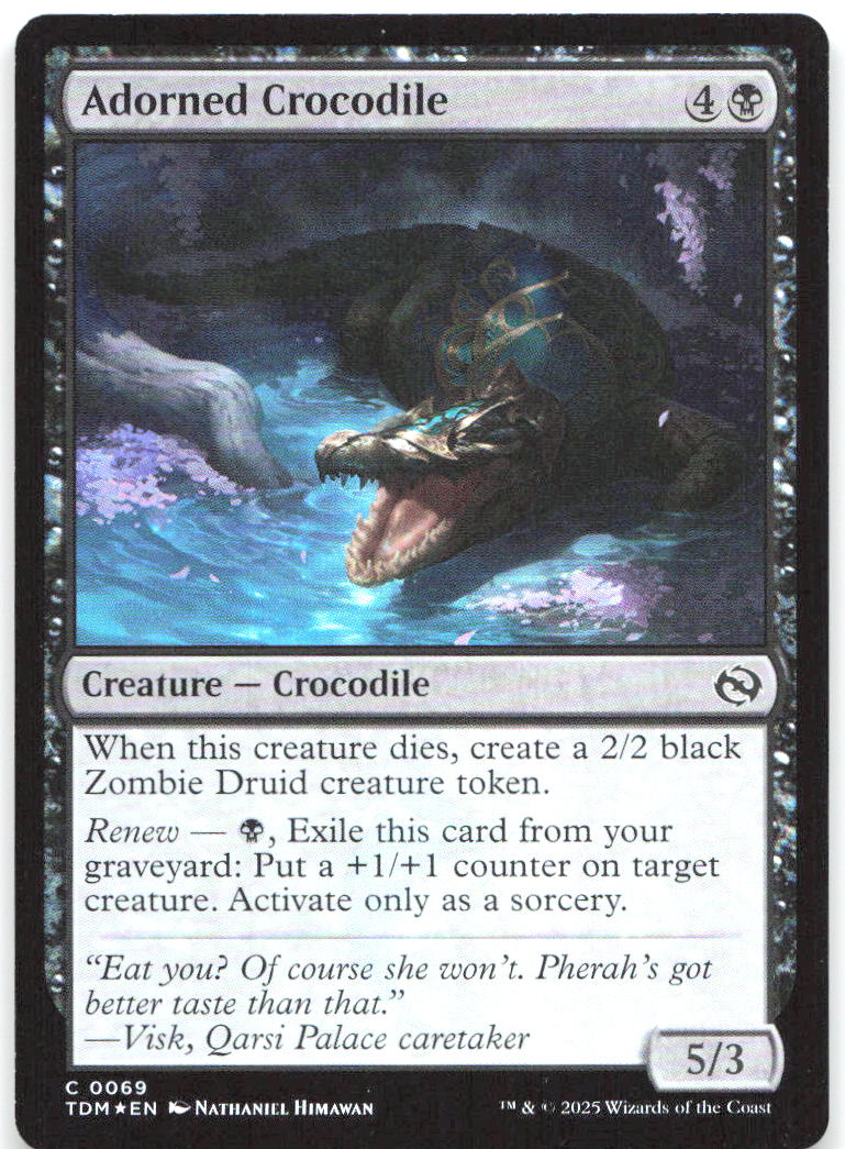 Adorned Crocodile Foil C Tarkir: Dragonstorm 69 NM Nathaniel Himawan