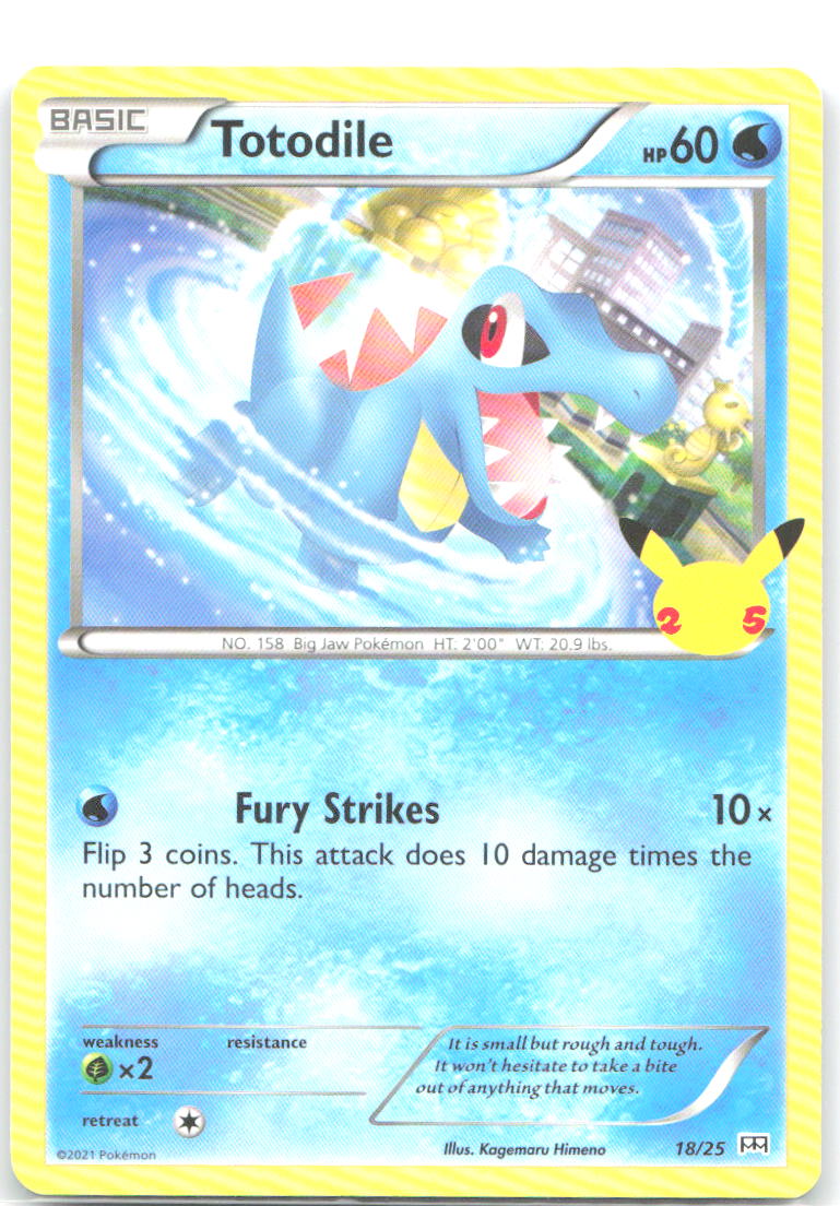 Totodile 18/25 McDonald's 25th Anniversary Promos 018/025 NM Kagemaru Himeno