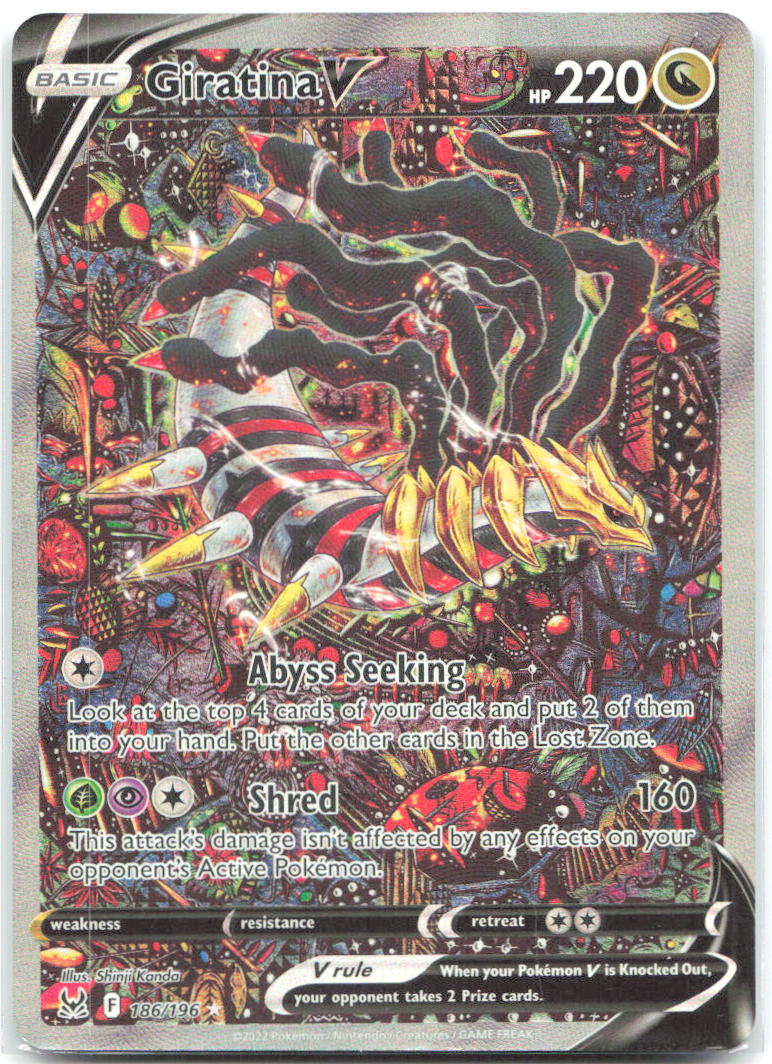 Giratina V Alternate Full Art Ultra Rare Lost Origin 186/196 NM Shinji Kanda