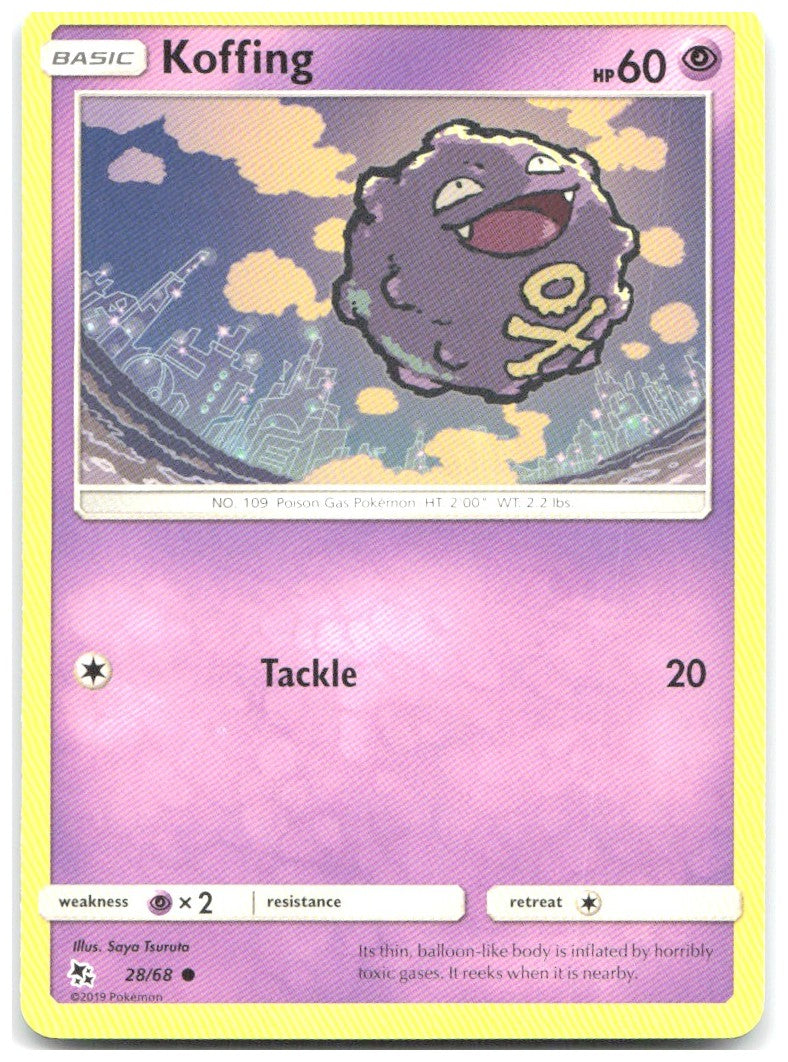 Koffing Common Hidden Fates 28/68 NM Saya Tsuruta