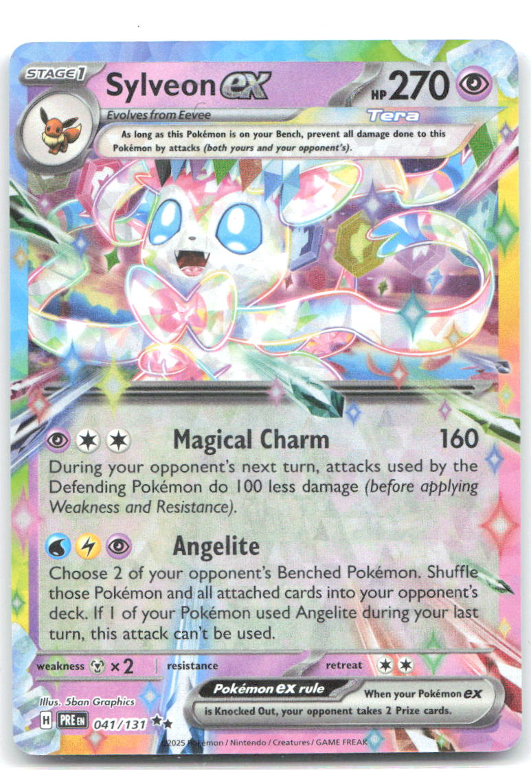 Sylveon ex 041 131 Holo Double Rare SV: Prismatic Evolutions 041/131 NM 5ban Graphics