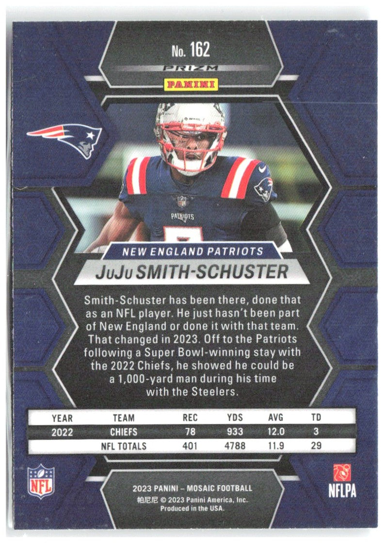 JuJu Smith-Schuster Panini Mosaic - Silver 162 2023 New England Patriots