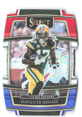 Davante Adams Panini Select Red and Blue Prizm Die Cut 14 2021 Green Bay Packers