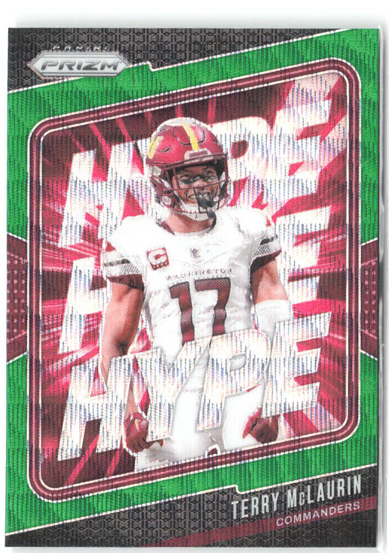 Terry McLaurin Panini Prizm - Hype Green Prizm 12 2024 Washington Commanders