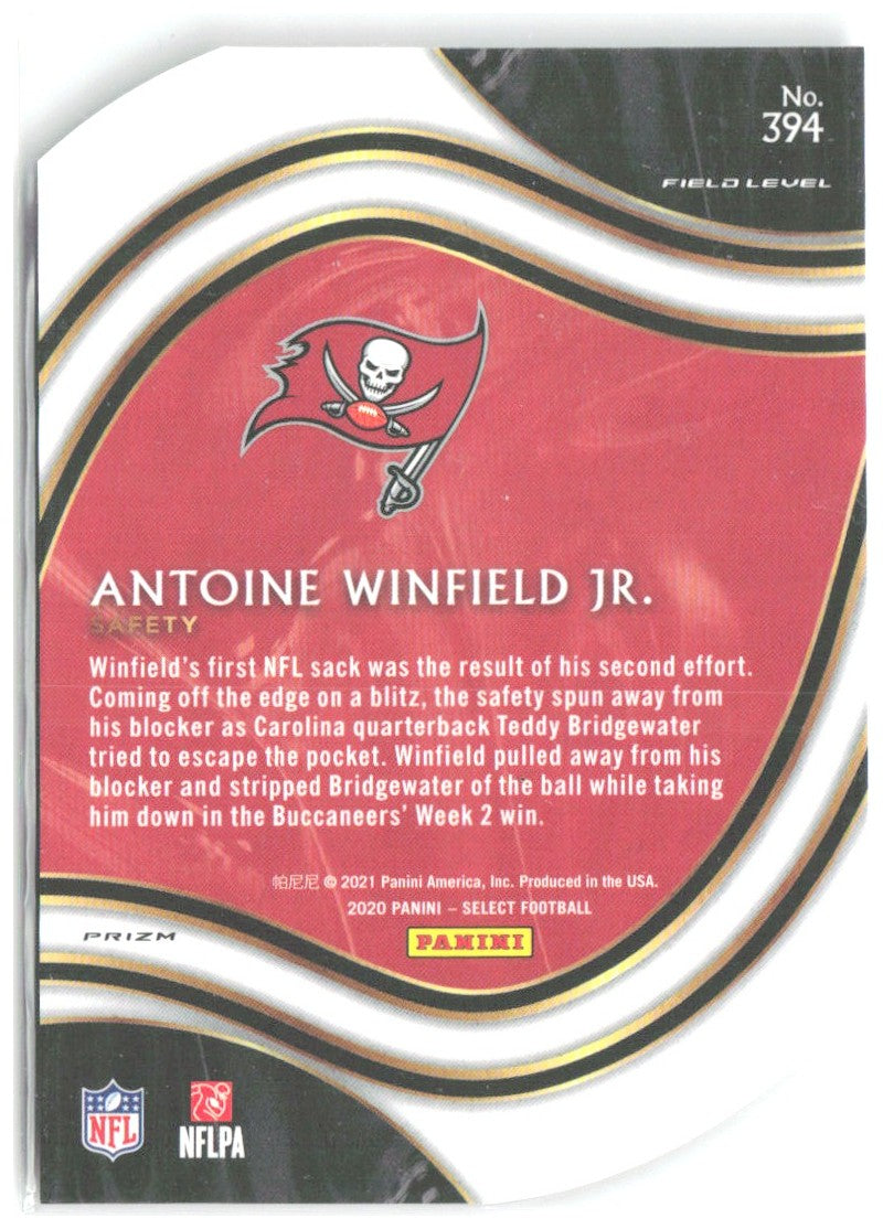 Antoine Winfield Jr. Select - Red Prizm Die Cut 394 2020 Tampa Bay Buccaneers