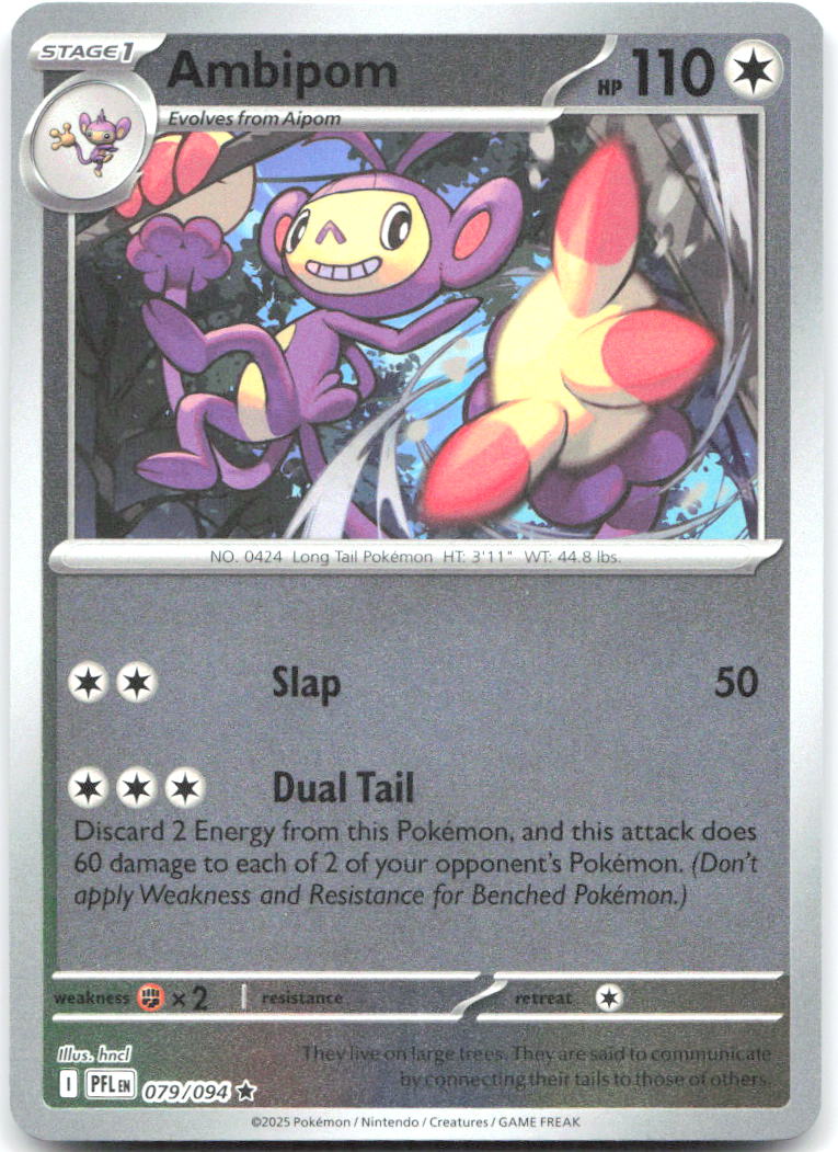 Ambipom Reverse Holo Rare ME02 Phantasmal Flames 079/094 NM hncl