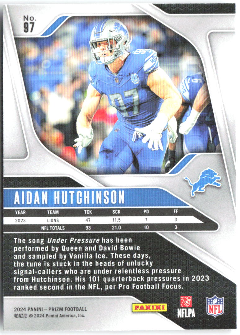 Aidan Hutchinson Panini Prizm 97 2024 Detroit Lions