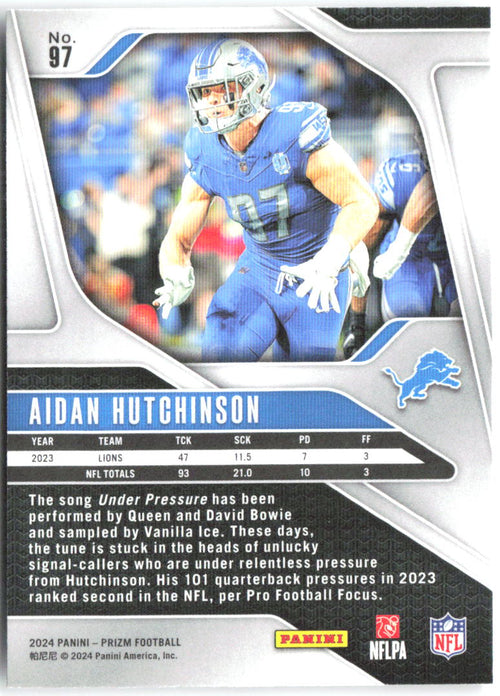 Aidan Hutchinson Panini Prizm 97 2024 Detroit Lions