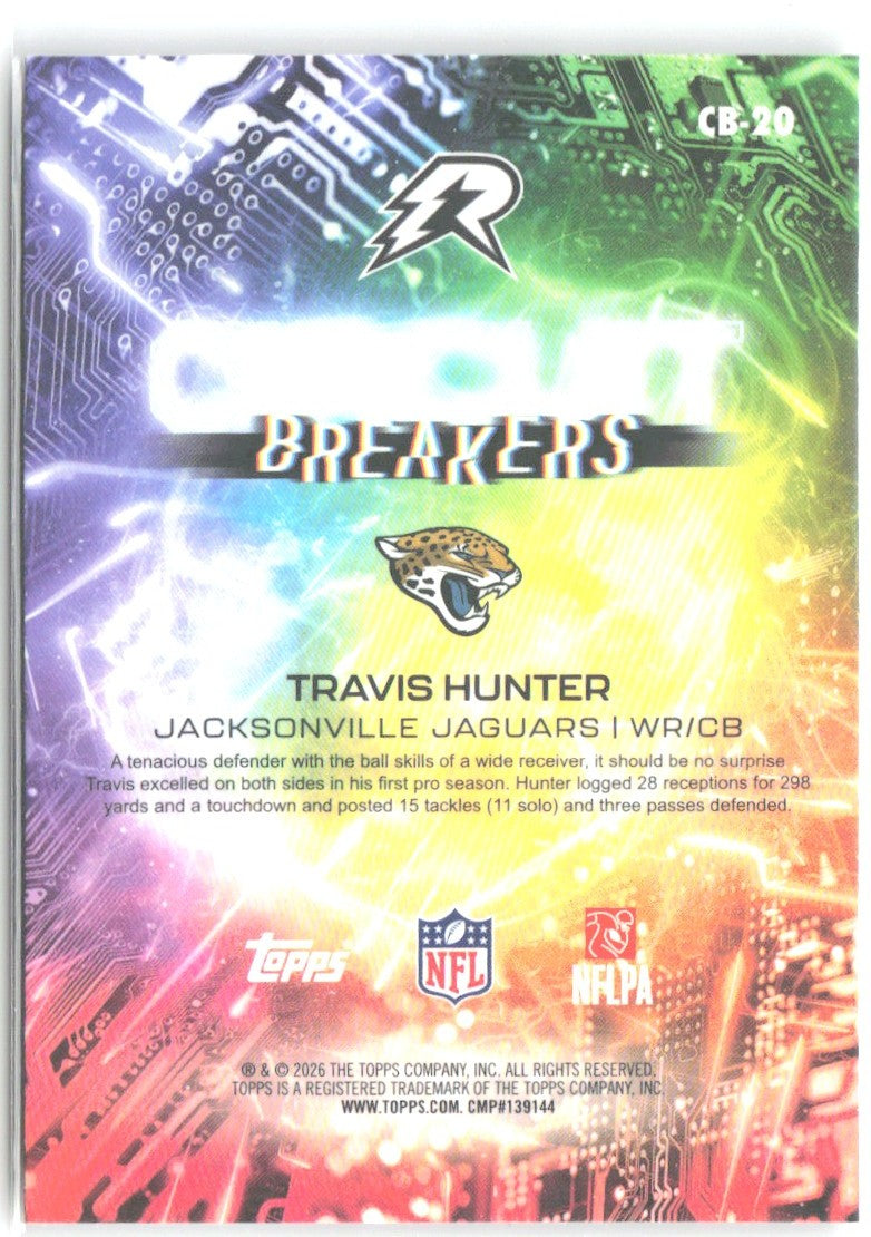 Travis Hunter Topps Resurgence - Circuit Breakers Refractor CB-20 2025 Jaguars