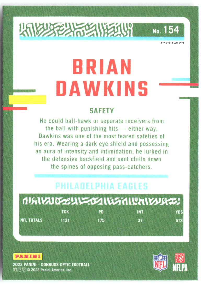 Brian Dawkins Donruss Optic - Holo 154 2023 Philadelphia Eagles