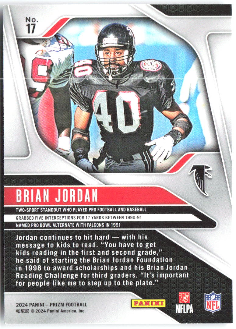 Brian Jordan Panini Prizm 17 2024 Atlanta Falcons