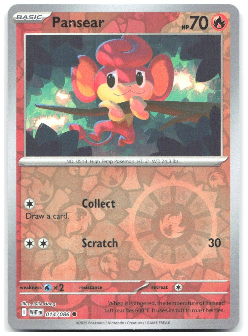 Pansear Reverse Holo Common SV White Flare 014/086 NM Julie Hang