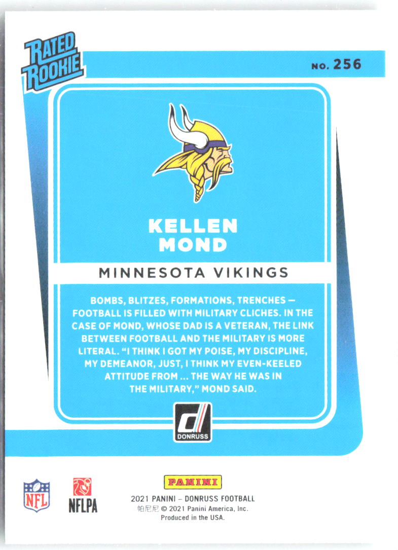 Kellen Mond Donruss 256 2021 Minnesota Vikings RC