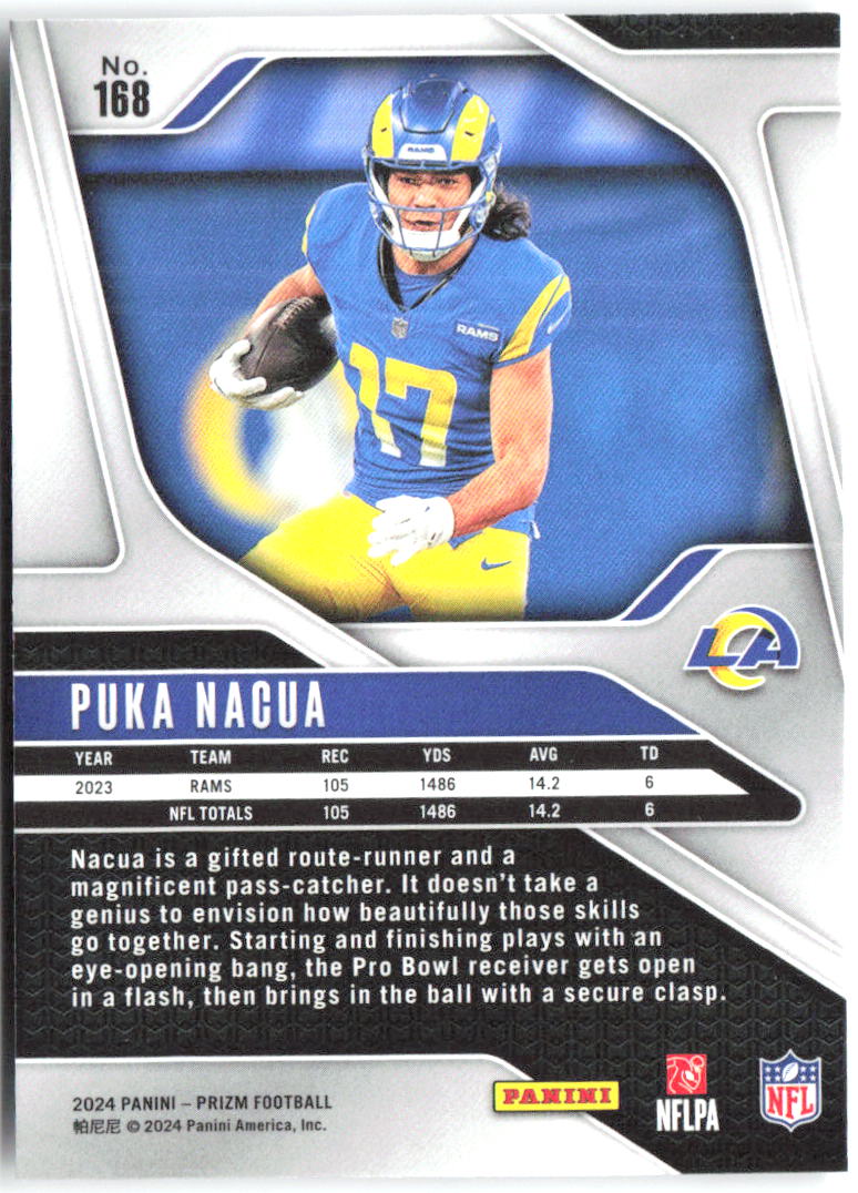 Puka Nacua Panini Prizm 168 2024 Los Angeles Rams