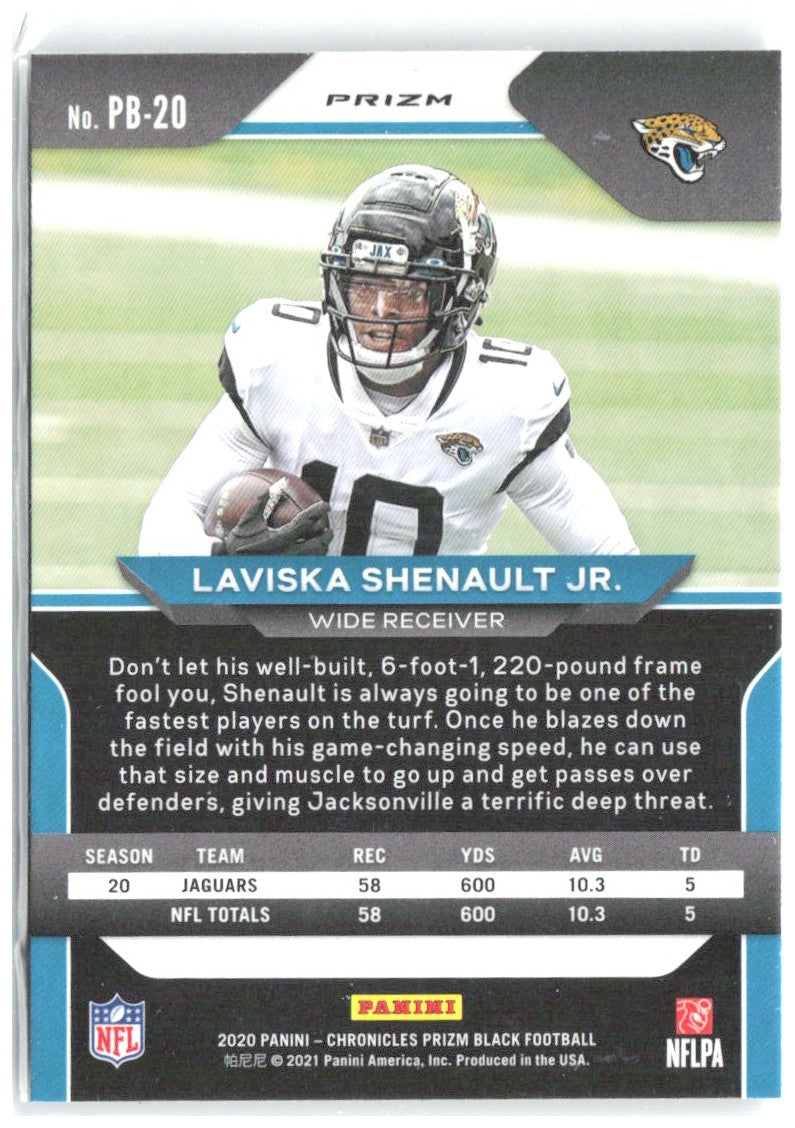 Laviska Shenault Jr. Panini Chronicles - Prizm Black Silver PB-20 2020 Jaguars