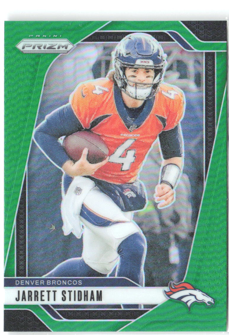 Jarrett Stidham Panini Prizm - Green 83 2024 Denver Broncos