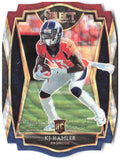 KJ Hamler Panini Select - Tri-Color Prizm Die Cut 167 2020 Denver Broncos