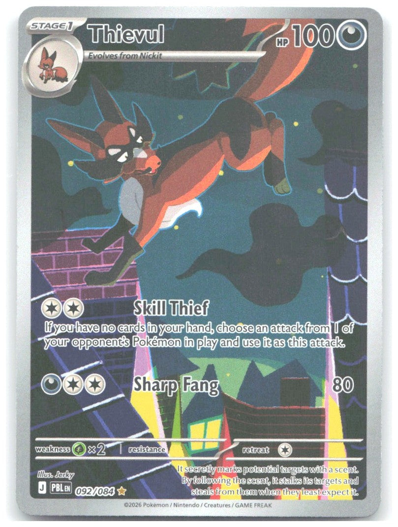 Thievul Holo Illustration Rare ME05 Pitch Black 092/084 NM Jerky