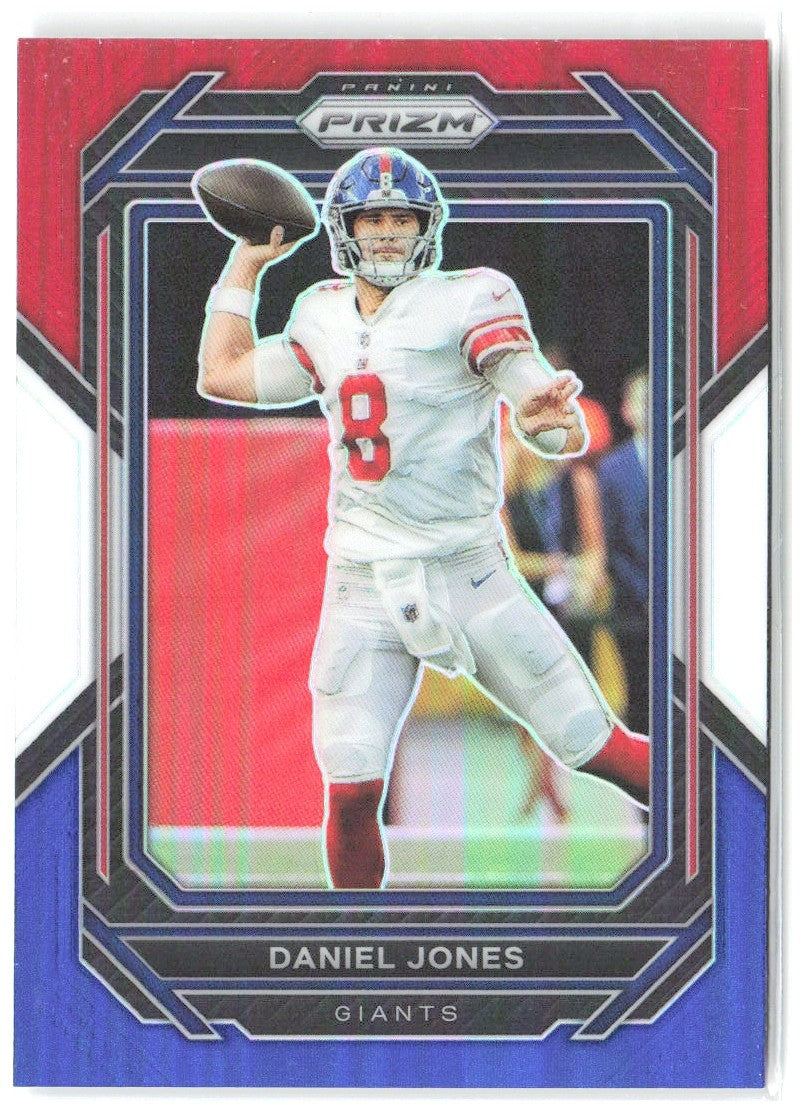 Daniel Jones Panini Prizm - Red White and Blue 217 2022 New York Giants