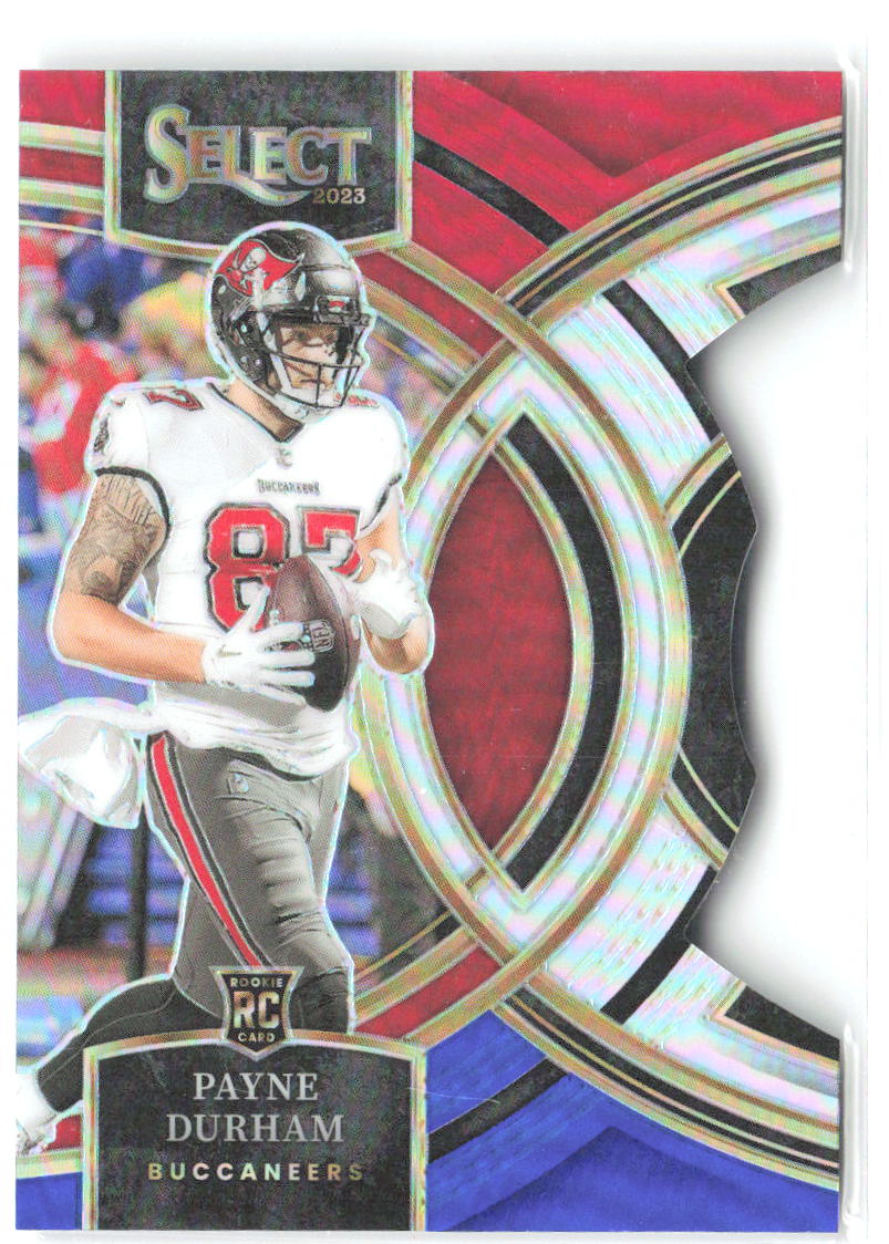 Payne Durham Select - Red and Blue Prizms Die Cuts 155 2023 Tampa Bay Buccaneers