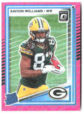 Savion Williams Donruss Optic - Pink 221 2025 Green Bay Packers